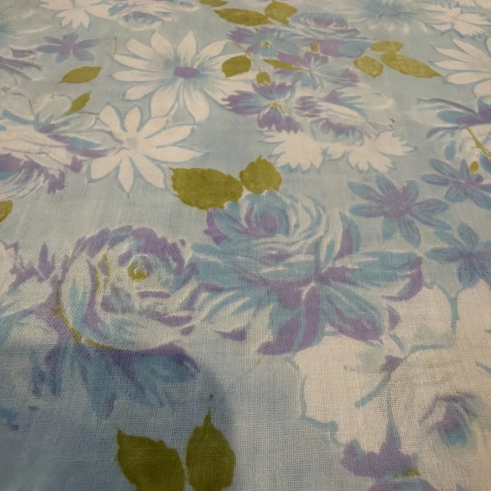 Vtg Lady Pepperall Twin Flat Sheet Bridal Bouquet
